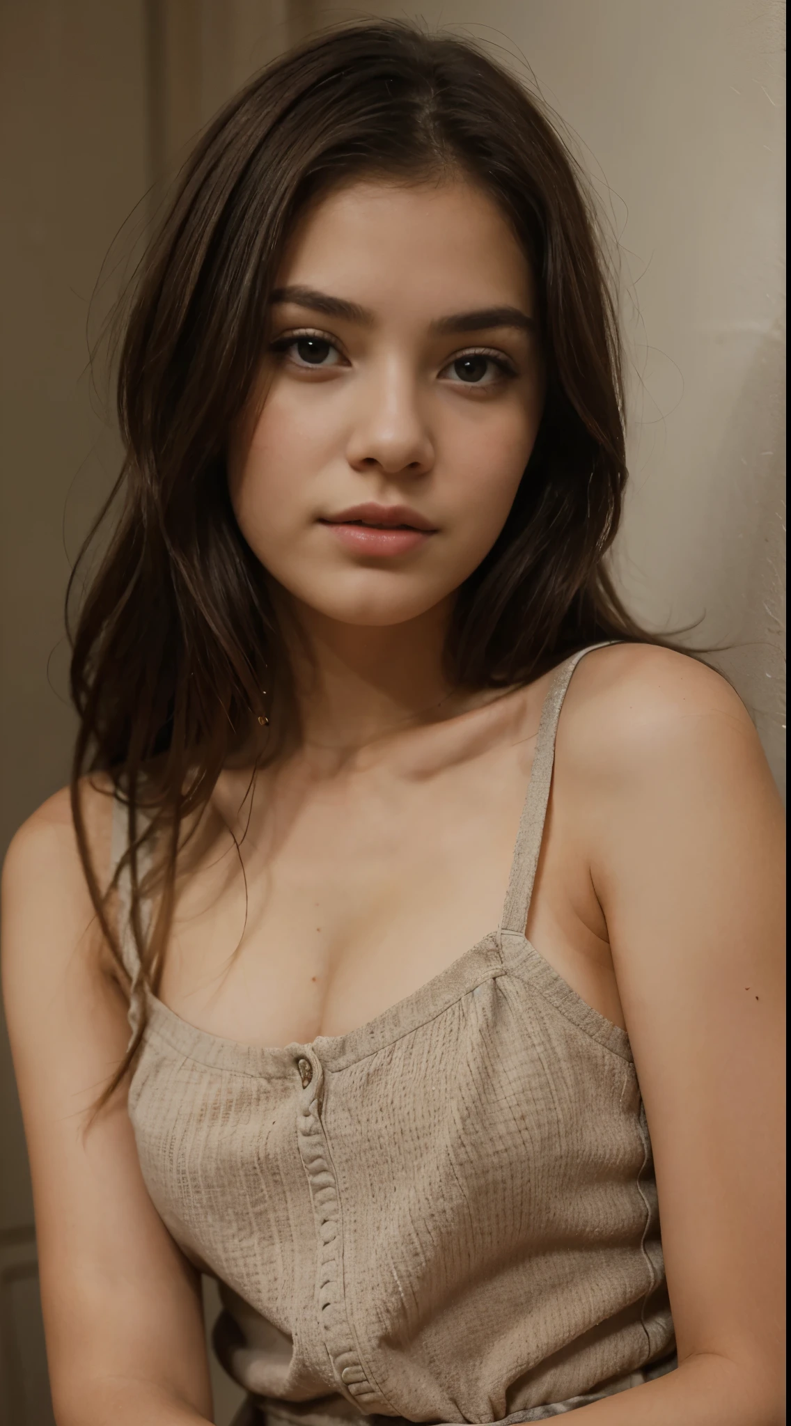 a beautiful 19s young girl portrait, very beautiful, real