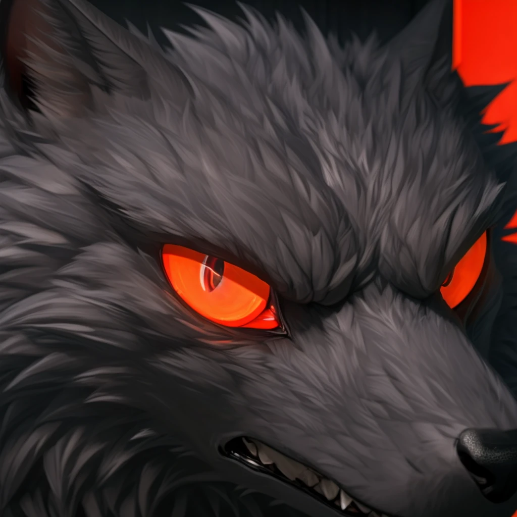 Black fur anthro wolf eyes, (orange eyes (red pupil inside orange eyes (black inside red pupil))), angry eyes, predatory eyes, mad eyes, not happy eyes, shiny eyes, glowing eyes. best quality, best graphic, best light, best shadow. Looking at viewer.