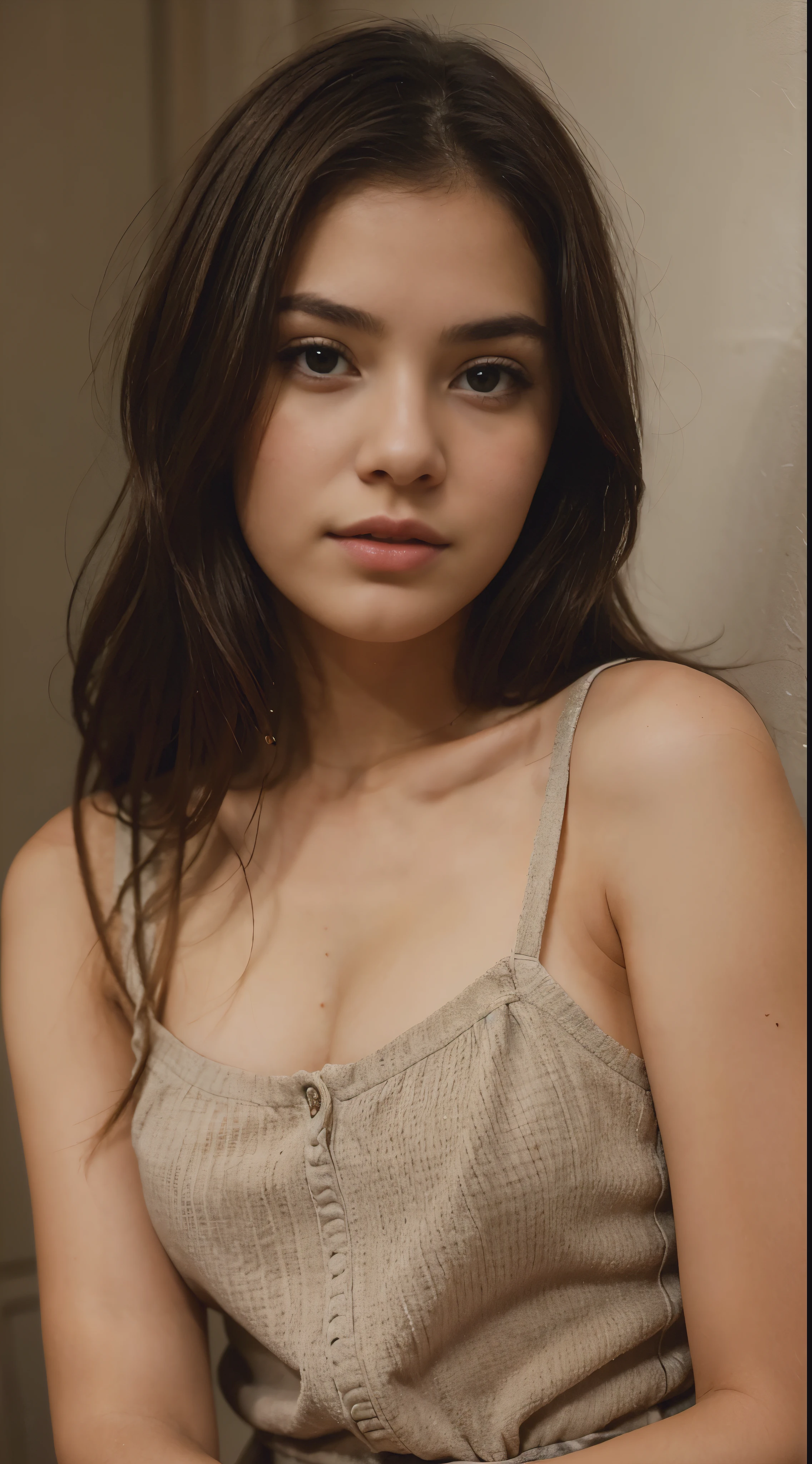 a beautiful 19s young girl portrait, very beautiful, real