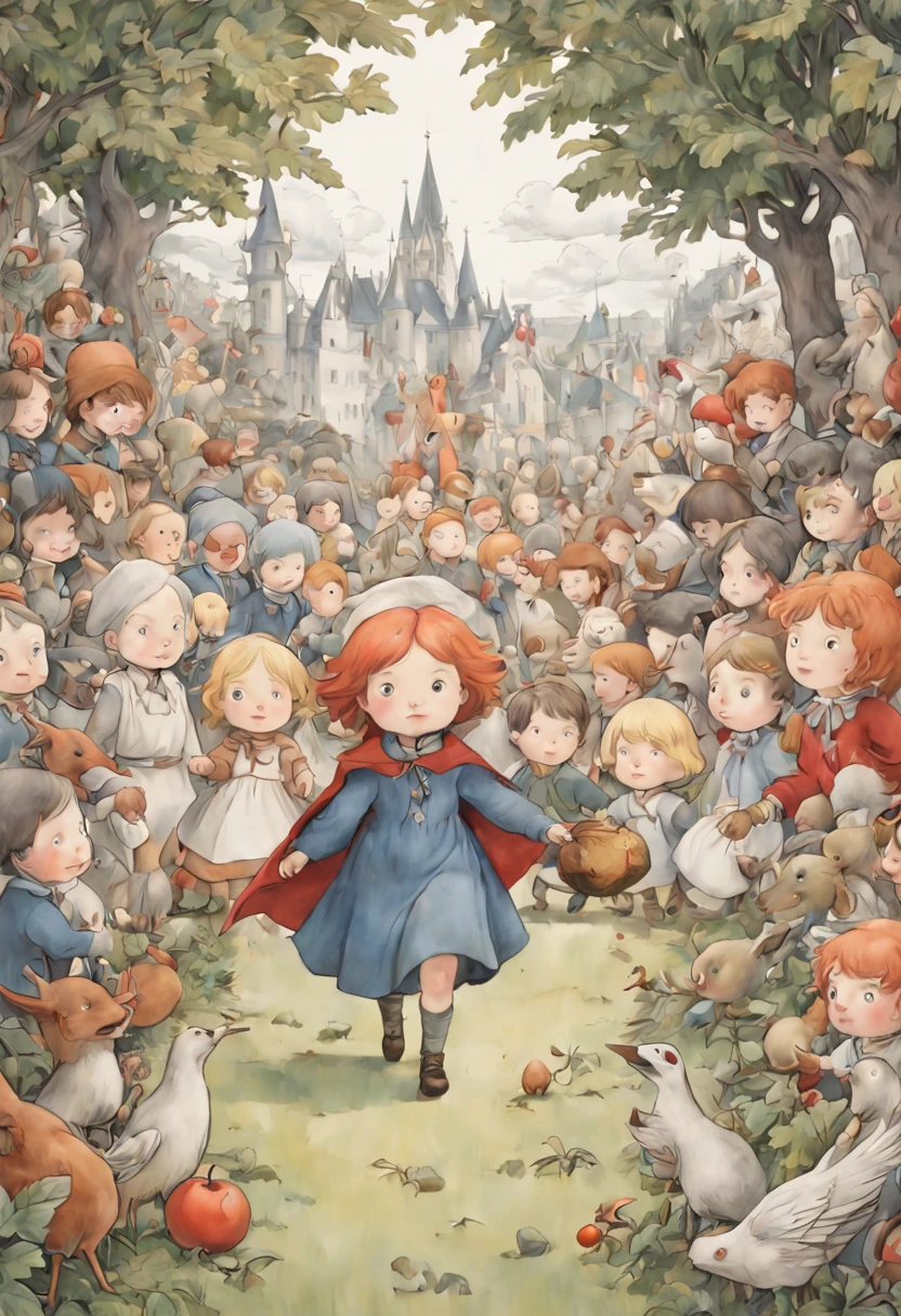 by Elsa Beskow, intricate, (best quality, masterpiece, Representative work, official art, Professional, unity 8k wallpaper:1.3)