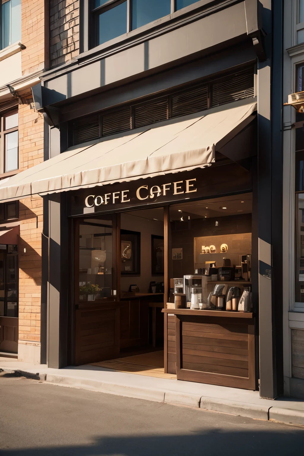 Coffee shop facade renderings