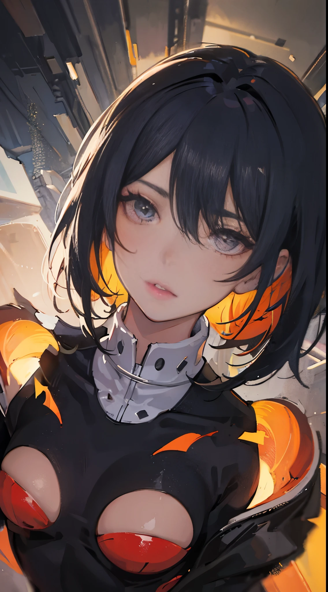 1 Girl, 29 years old muscular woman, detailed facial expressions, face like a model, colorful body conscious, small dress, too small to fit, absurd, various poses, curvaceous, digital illustration, cyberpunk, perfect Anatomy, Close to Center, Close to Perfect, Dynamic, Highly Detailed, Watercolor Effect, Concept Art, Smooth and Sharp Focus, Illustration, Art,