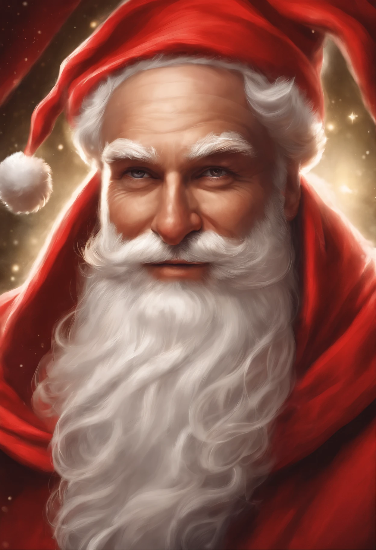 Santa claus is holding a large red bag and a white beard, Hashtags, by :5 sexy: 7, twas brillig, # 7 3 in 2 fb, :3, Technoviking men's shirtless, Santa, stripped santa claus, naked santa claus, Nude style,