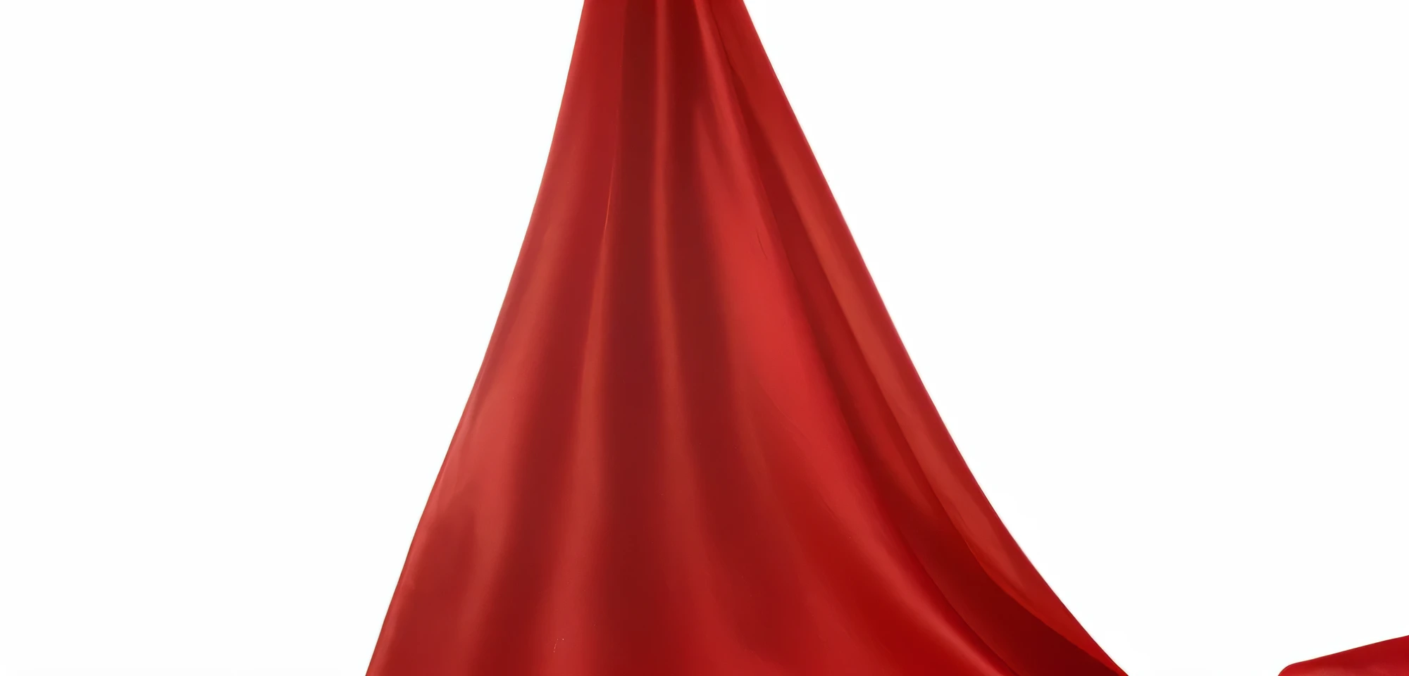 Red silk, Fluttering silk, big red cloth, white backgrounid, photoactual, actual, front angle, k hd, k hd aesthetics, Immersive details