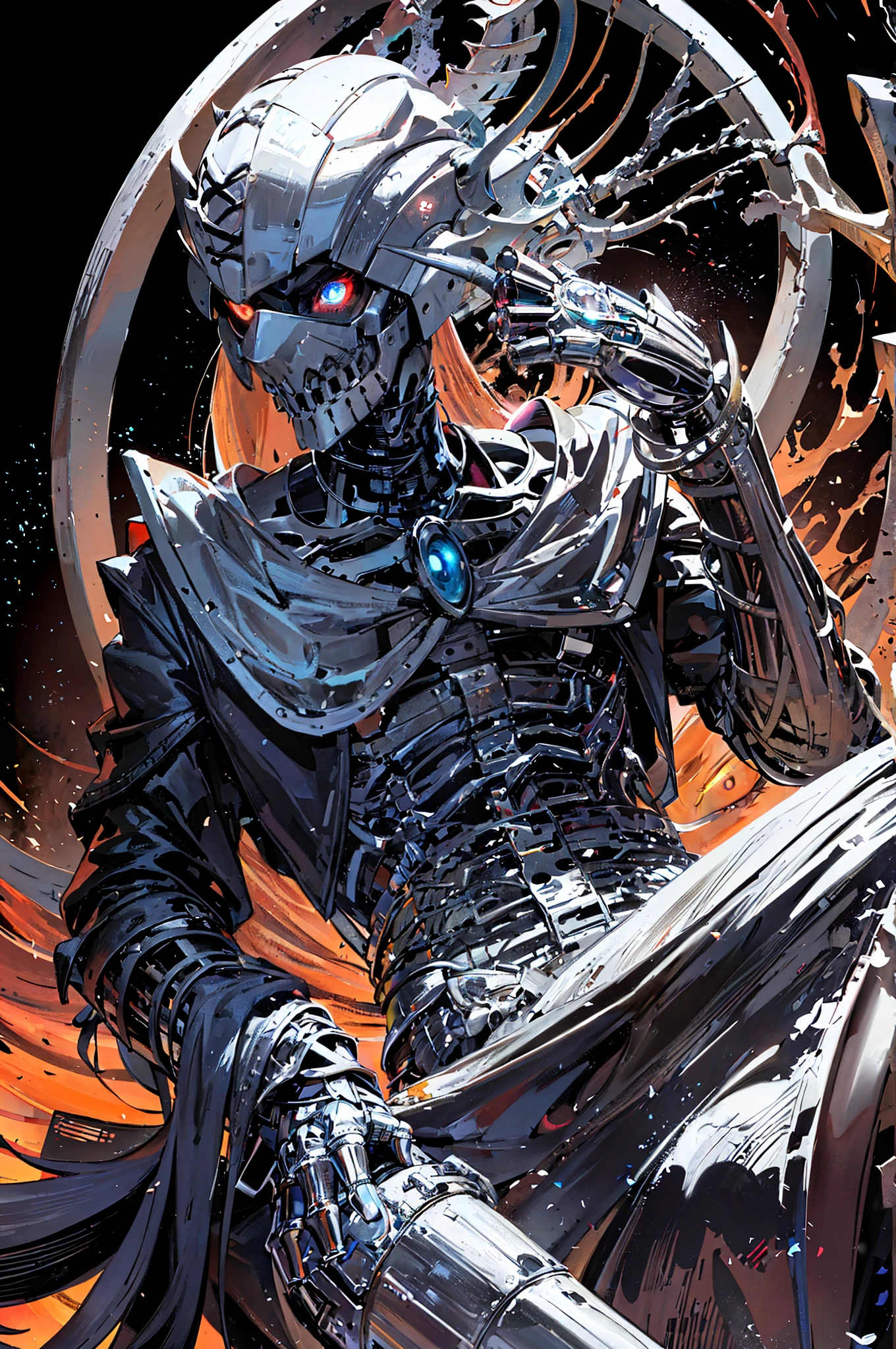 Glowing eyes, fire eyes, looking the audience, detailed eyes