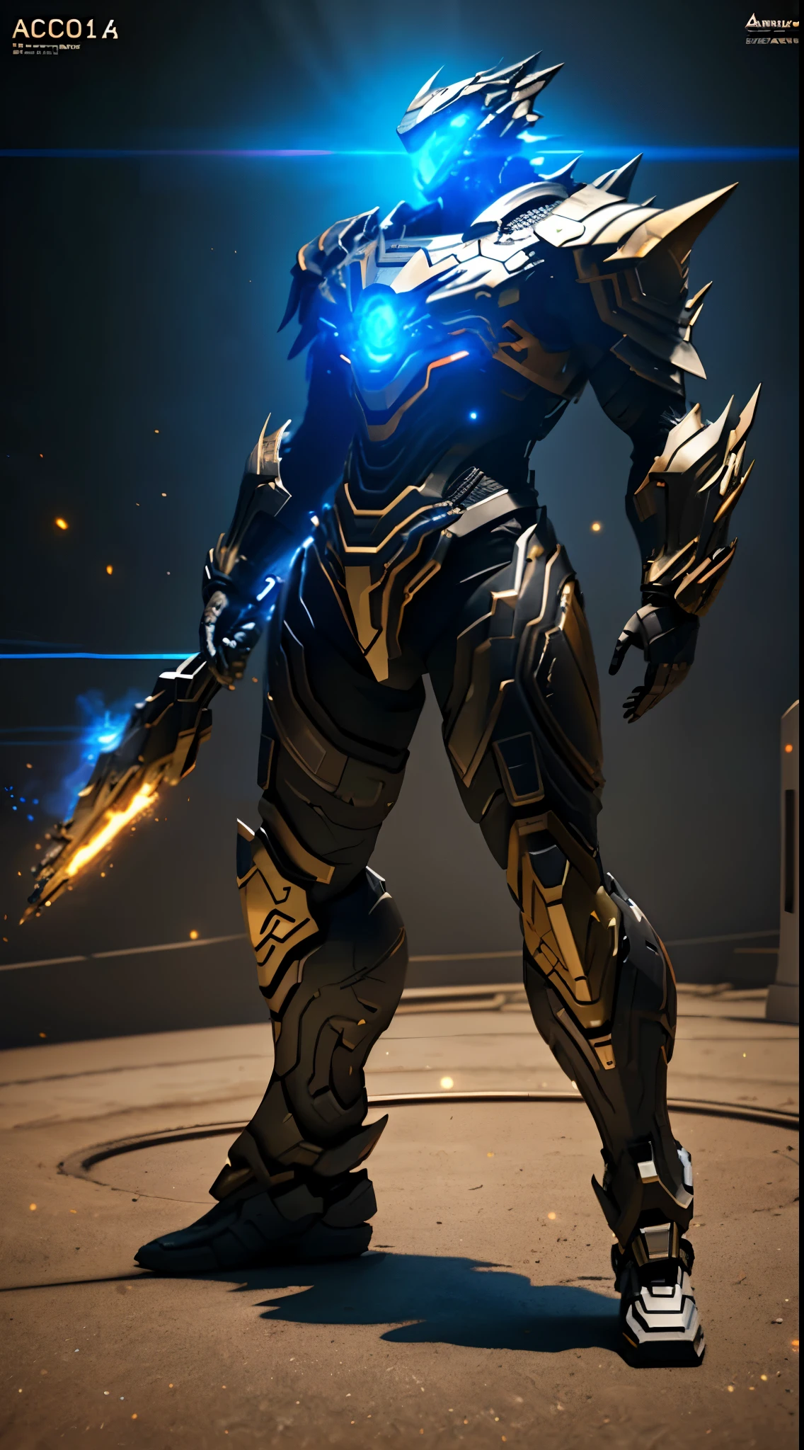 A high-tech combat armor suit inspired by Godzilla concept, Godzilla concept biotech battle armor, High-tech armored suits, psychedelic details, BiophyllTech, add electric power around, A bio-sensitive high-tech battle armor suit infused with Godzilla characteristics, The angular design on the body is illuminated and the display is charging, energy waves, Energy particles, octane render, unreal engine 5, high definition, best quality, highres, ultra-detailed, fantasy, Ultra-complex design, ultra-fine painting, extremely delicate, professional, perfect images quality, realistic, sure real, creativity, RAW photo, UHD, 32k, Natural light, cinematic lighting, best shadow, anatomically correct, masterpiece-anatomy-perfect, masterpiece:1.5
