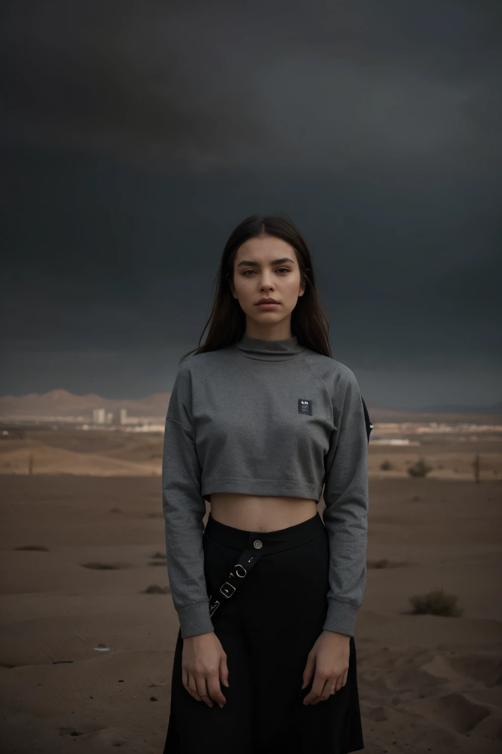 Urban Chic portrait, contemporary streetwear, blending the subject with the cityscape, bold colors and dynamic composition, high qualityDramatic portrait, intense emotions, strong contrasts, dynamic lighting, and a captivating narrative
Dry Expanse photography style, earthy desaturated colors and strong shapes, creating a sense of vastness and isolation, evoking the beauty of arid landscapes