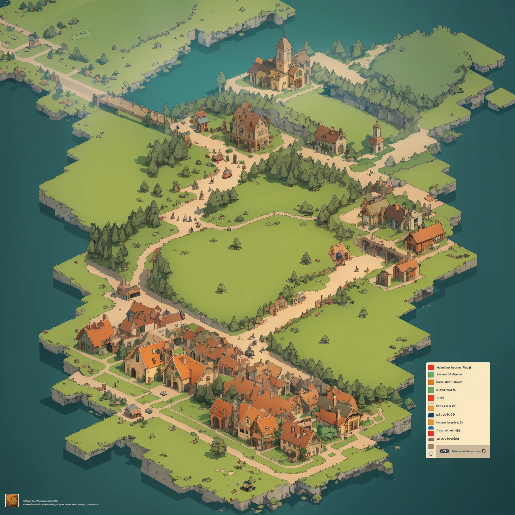 top quality, best quality, highres, unparalleled masterpiece, perfect artwork, paid reward available, mother2 map, town, load, car, pixel art, dots, Quarter View, Isometric View,
