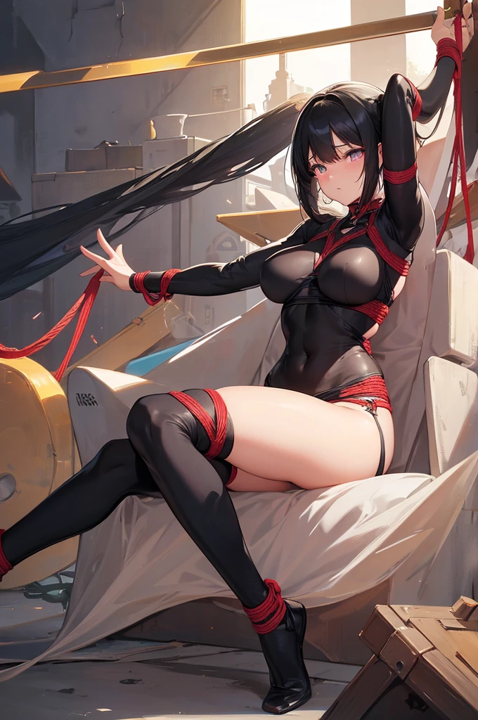 Nana, she's gentle, soft, submissive but resilient. To others, she is kind, caring, supportive. With black hair and eyes, cute face. As assistant, she is versatile, but humble. Proficient in bondage, shibari and bondage master, and can do self-bondage if needed. As material, her slim, flexible body with strength and endurance for prolonged session. Her long curvy legs and arms can be used for functional or functionality or aesthetic. Her above average breasts can be a good cushion when needed. Ideal as both assistant or material.
