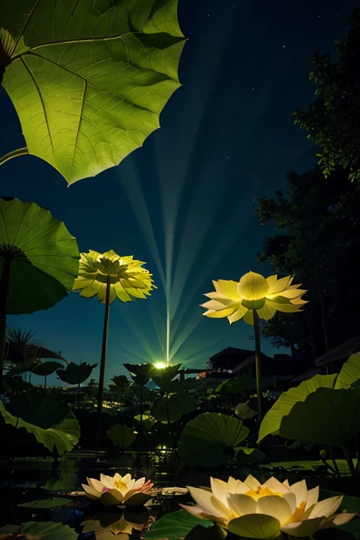 lotuses,Lotus leaf,Skysky,Bio-luminescence,fine,