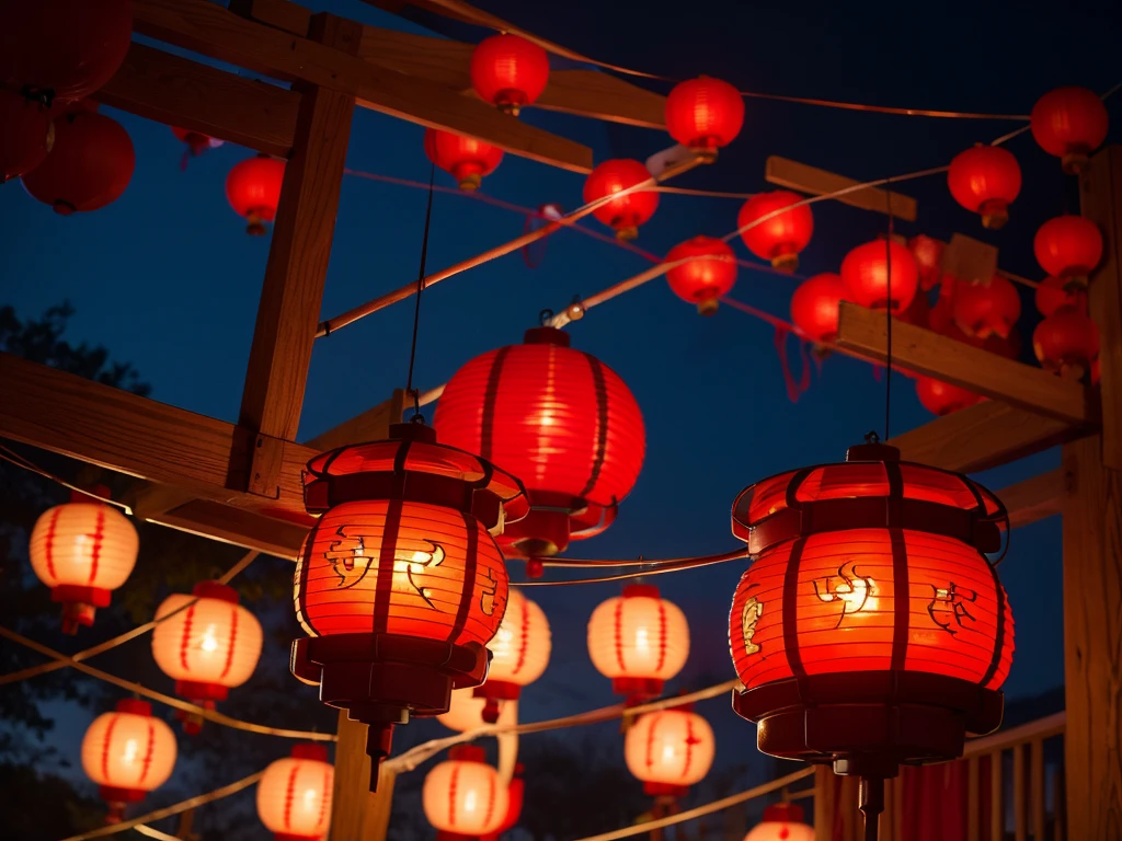 New Year's Day red lanterns