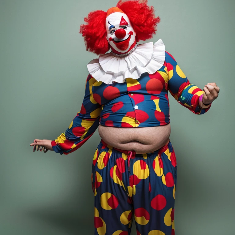 clown man gets fat clown man&#39;clown&#39;My stomach is getting rounder and my clothes are about to tear.