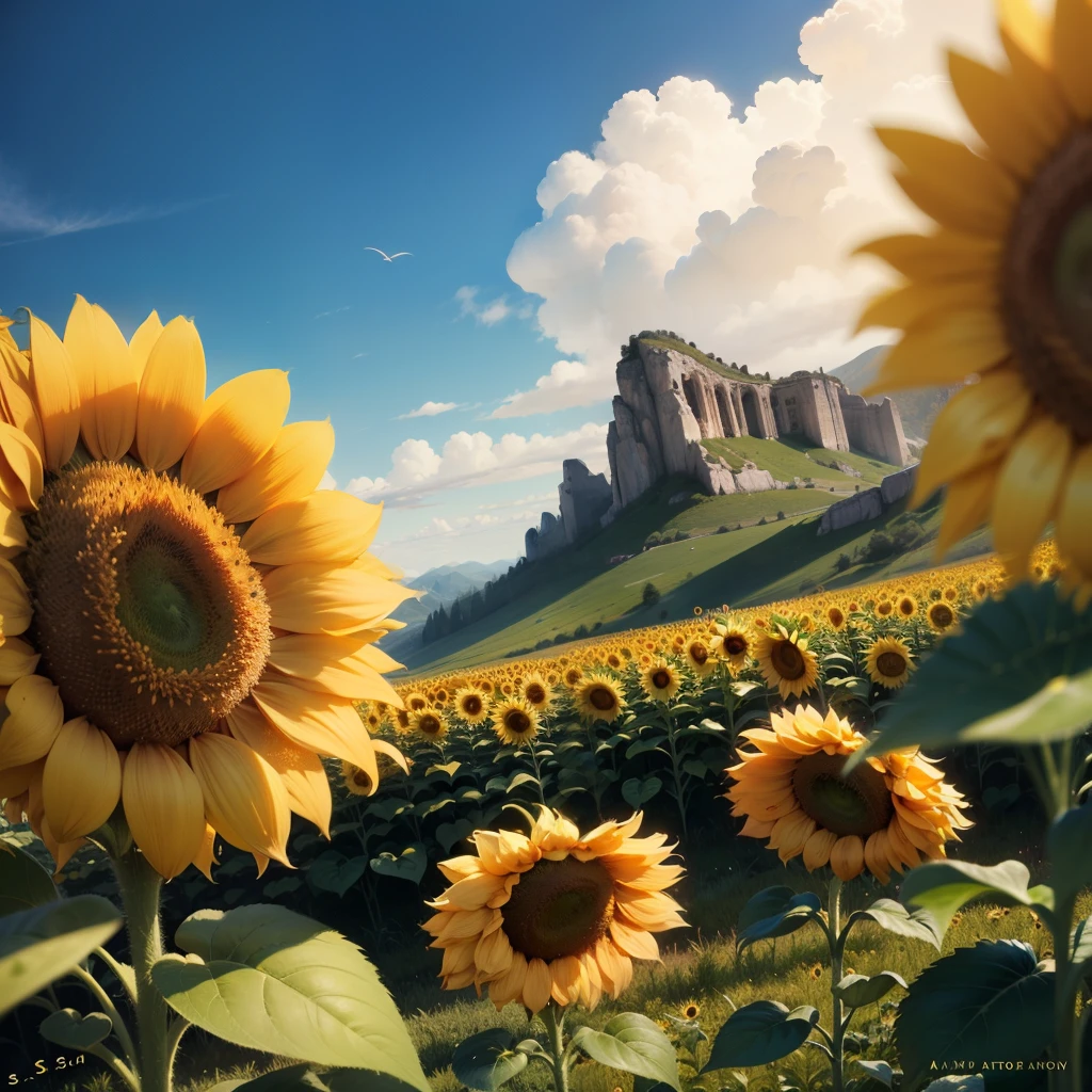 Sunflower-themed fairy magic weapon --auto --s2