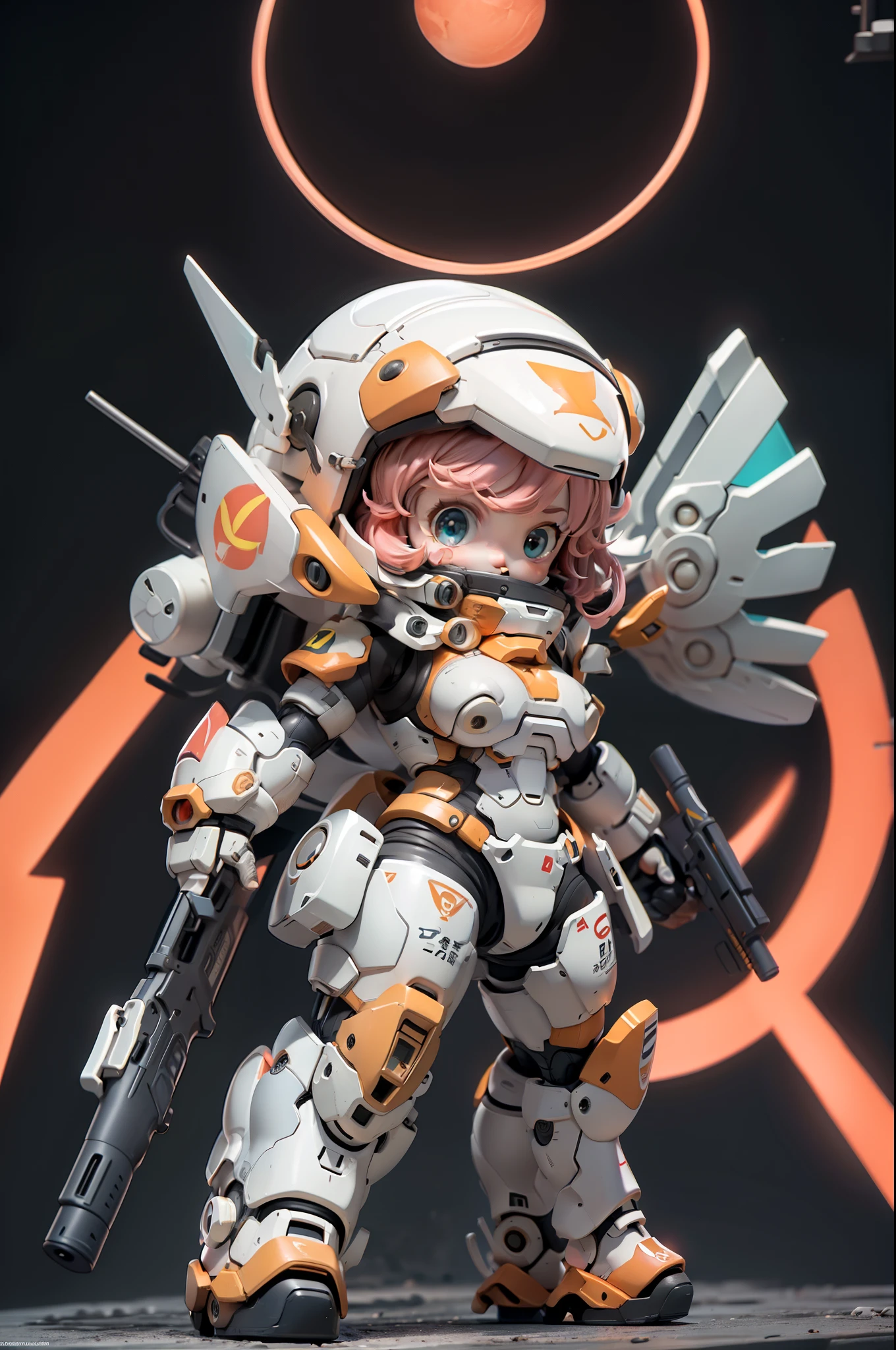 beijing_cute big breasts_mechs,1个Giant Breast Girl,Alone,lookingat_Show on the_peeping at the viewer,blue_The eye,ngel,Permanent,full_body,arma,Pink_the hair,wings,tchibi,ngel_arma,armour,guns,The halo,Be red in the face_a sticker,shelmet,ngel_guns,strength_armour,
cinemShow on theic lighting,strong contrasts,High level of detail,Best quality at best,tmasterpiece,white backgrounid,