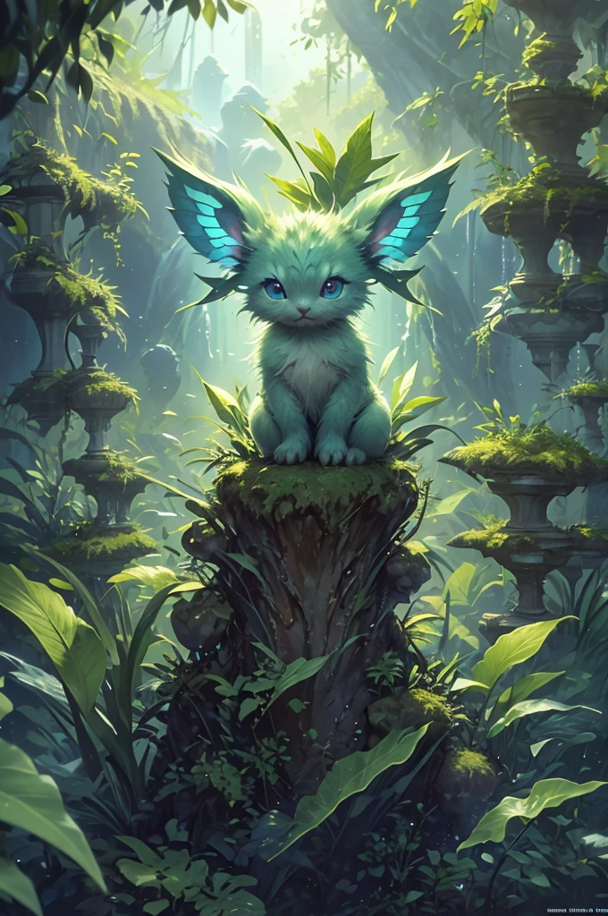 grainy, extremely detailed, intricate details, dynamic lighting, photorealistic, film, daylighting, m0NST3RFY3, cute kitten, playing with moth