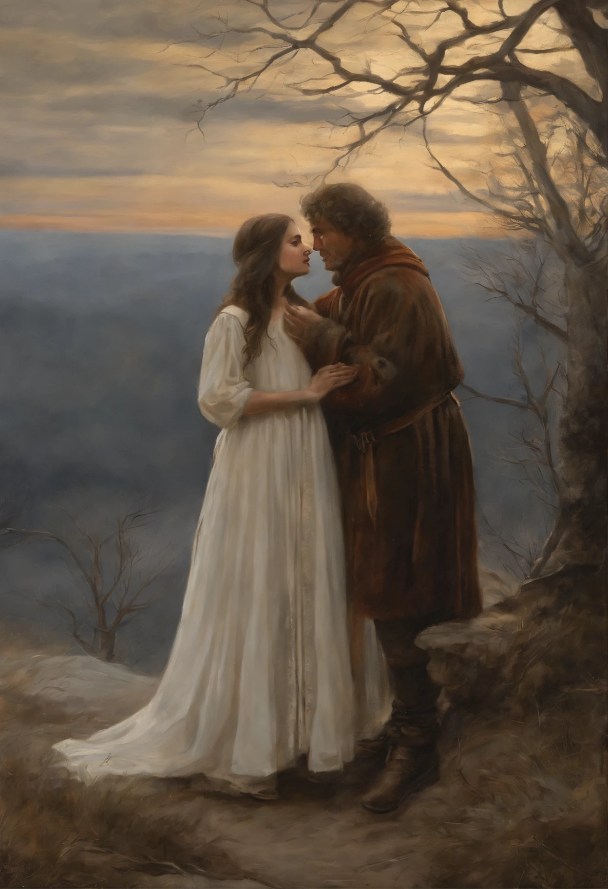 真实感, a painting, Fantastic tale, Christmas style, John Tolkien style, Small painting by Jean-Baptiste Monge,anthropomorphic --ar 2:3 --testp -optimistic; Straight hair , We wandered for a long time in the dark, getting used to the silence of the nights, but we weren’t used to the emptiness and the drafts of open doors..
We can't help but fix it, nor forget We burned each other too much We will teach the heart to live again And rediscover the world of love.,And the sky is not silent and cries ,Classic portrait, by senior artist, Sakimi, Detail art, by Kanbun Master, added detail, close up portrait shot, High Quality Portrait, Santa'workshop, by Aleksander Gierymski, realistic portrait