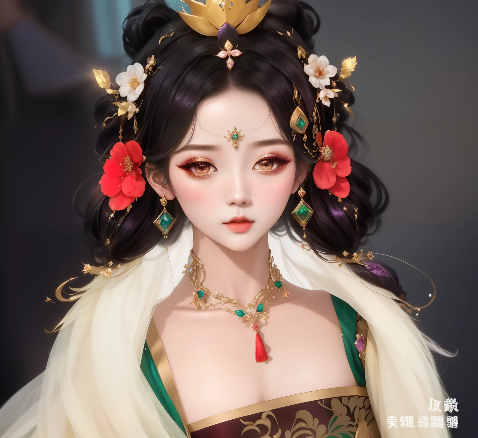 Close-up of woman with bird on head, Inspired by Lan Ying, inspired by plum trees, beautiful fantasy empress, 宮 ， A girl in Hanfu, Inspired by Du Qiong, Inspired by PwC, Popular topics on cgstation, drank, 《genshin impact》Zhongli’s impact on CITIC》Ke Qingyu