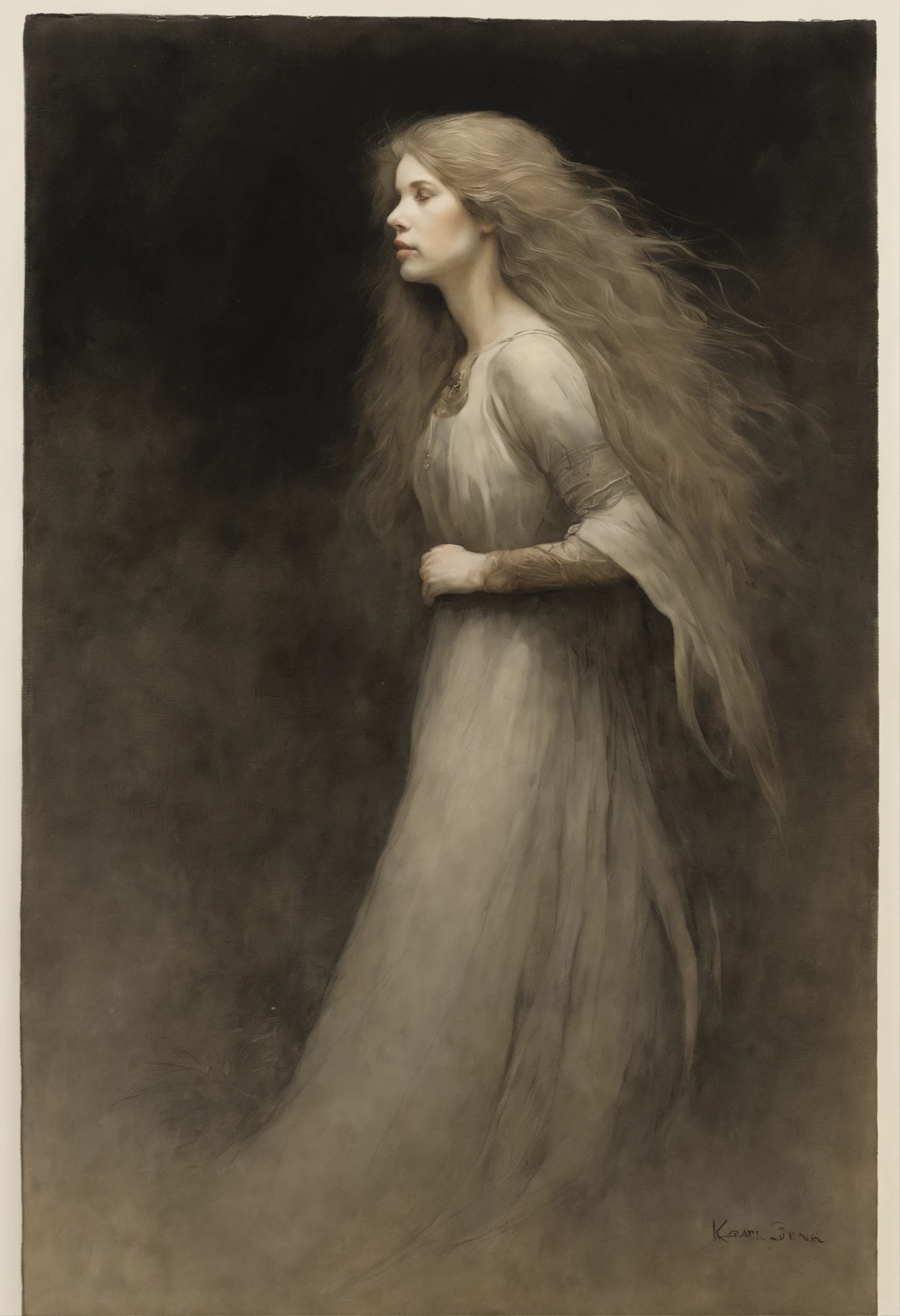 真实感, a painting, Dark Fantasy, Small painting by Jean-Baptiste Monge,anthropomorphic --ar 2:3 --testp -optimistic; straight hair , We wandered in the dark for a long time, got used to the silence of the nights, and drafts of open doors..
burned each other in fire, And the sky is not silent and cries ,anatomically correct drawn body, by senior artist, Sakimi, Detail art, by Kanbun Master, added detail, close up portrait shot, High Quality Portrait, Santa'workshop, by Aleksander Gierymski, realistic portrait