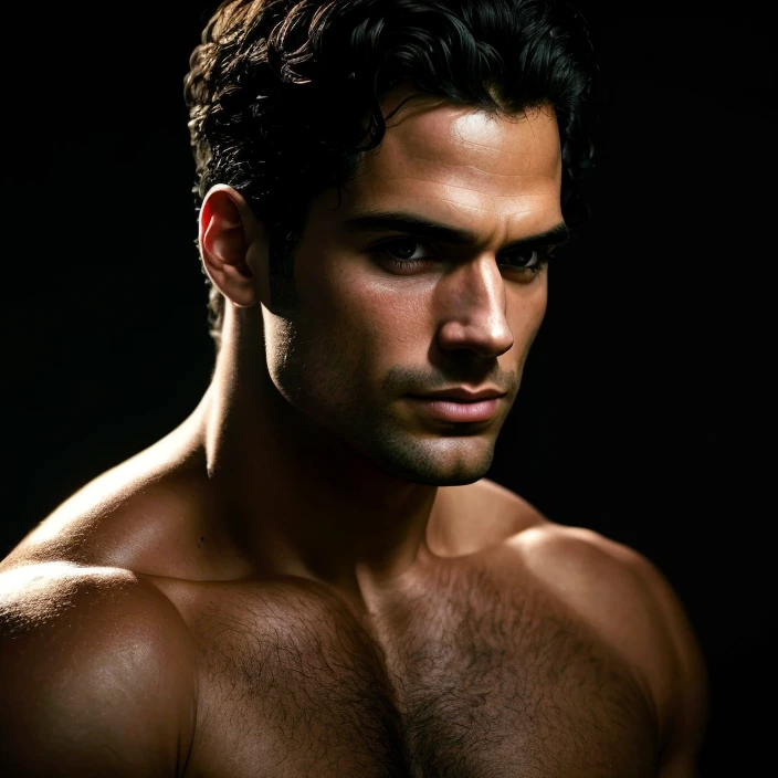 (best quality,4k,8k,highres,masterpiece:1.2), ultra-detailed, (realistic,photorealistic,photo-realistic:1.37), Henry Cavill transforming into a black man,confused and sexy expression, attractive and handsome, gradually transforming skin color becoming darker, intense gaze, defined facial features, muscular build, captivating and deep eyes, chiseled jawline, short facial hair, striking cheekbones, alluring smile, stylish haircut, trendy fashion, fashionable outfit, confident pose, dramatic lighting, vibrant colors, studio setting