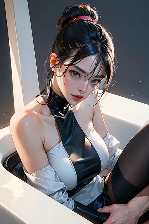 (Masterpiece, best quality) , Assertive women wear strap-ons to have sex with men, (Women wear a strap-on to insert into the man's anus), This is a reversal of gender roles, ((1人の女性, 1 man))