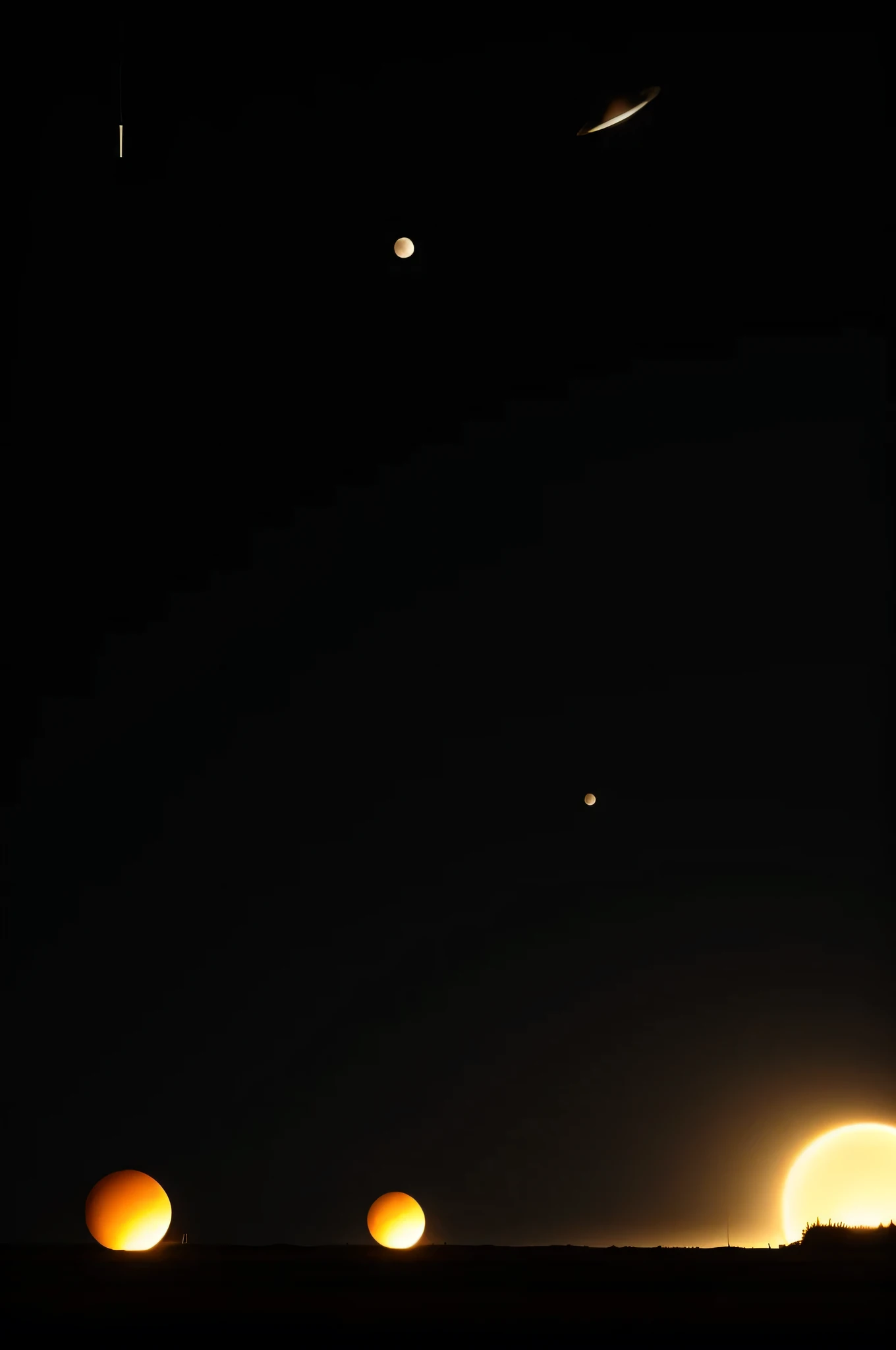 there are many balls of different sizes and shapes in the Dark, planets in the Background with, planets on the Background with, Dark abstract Background with, large planets in the Background with, golden curve composition, golden orbs, floating spheres and shapes, empty space Background with, planets behind, Dark smooth Background with, 空间Background with, Background with ( Dark _ Smoke smell ), complete Darkness Background with
