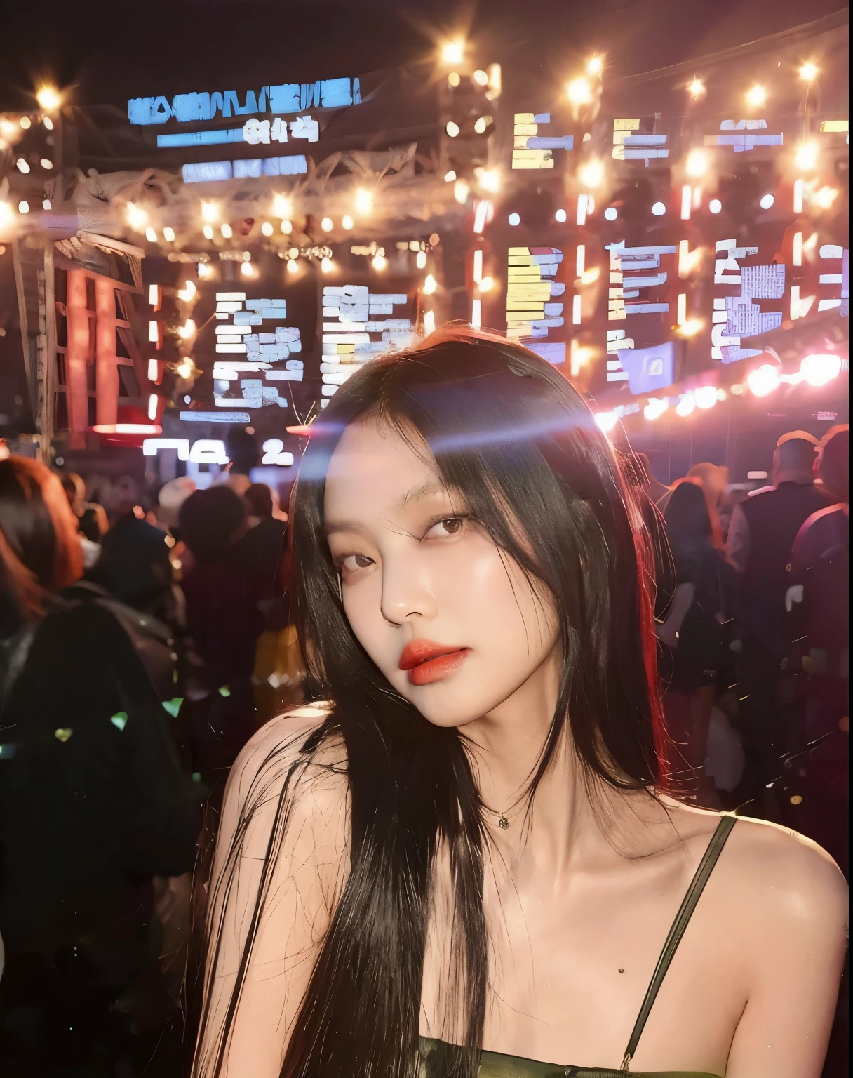 um close up de uma mulher com longos cabelos pretos e tatuagens, she has black hair com franja, cruel korean goth girl, menina coreana, Lalisa Manobal, Mulher sul-coreana bonita, 2 2 anos, 21 anos, Ulzzang, 18 anos, Jinyoung Canela, linda mulher coreana jovem, com franja, Asian girl, com franja completa