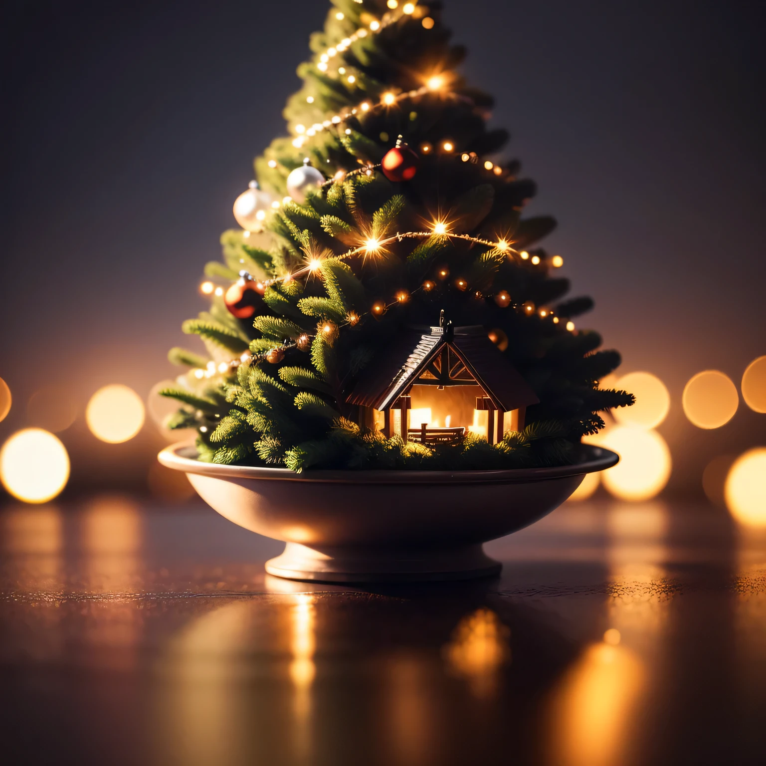 Midsummer Christmas、No humans、((depth of fieldlurry backround))、masterpiece、top-quality、The ultra-detailliert
