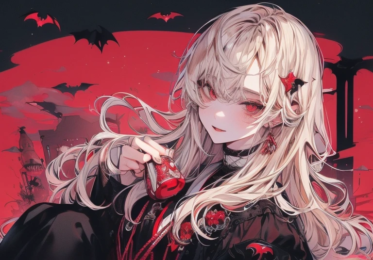 ember, Vampires, emberの, ember性的な顔, enticing, musculature, ((1man)), masterpiece, absurderes, 最hightquality, intricate detailes, (shinny skin, Shiny body, 光沢のある油性のshinny skin, shinny hair, pale skintone), Old castle, Sundown, musculoskeletal tissue)), Adults, one with, Tattoos on the chest ,Black blouse, 耳环, Black pants, Don't look at the view, Not looking at the view, Perfect detailed face, perfect detailed hand、vampire、((nffsw))、、raise the corners of one's mouth、((masterpiece))、(((最hightquality)))、(hightquality、Breathtaking)、(Expressive Ace Perfect)、nobles、Invincible smile、、ember性、年轻、red eyes、livingroom、Sitting on a beige sofa、、red blush、Unparalleled beauty,face perfect、、(ember性二人、ember性だけ,),Perfect Eye、、Traditional costumesに身を包んだ、Traditional costumes、、、ファッションmodeled、ember優、modeled、brand costume、、musculature質