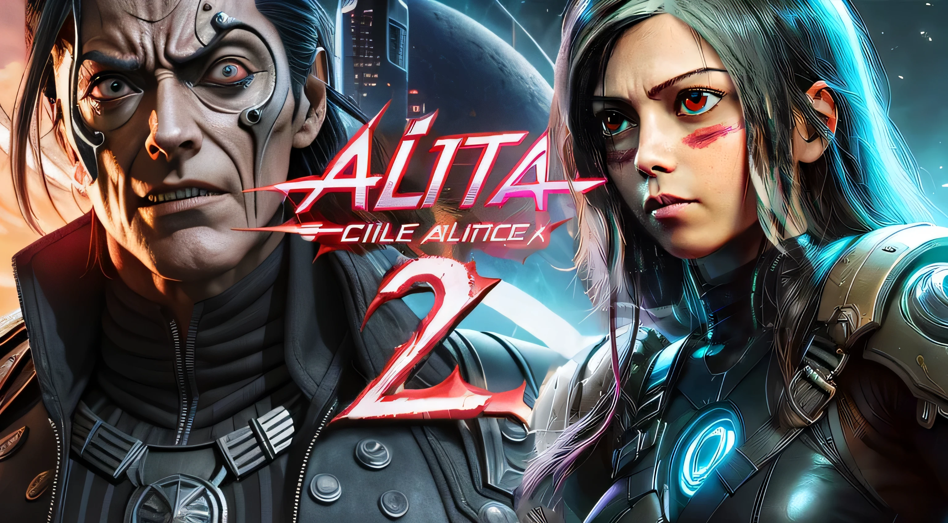 villain, alita, apocalypse, realistic