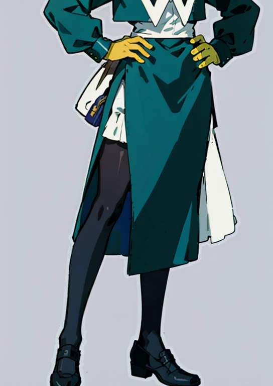 1 girl, ((master part, side-lighting, Beautiful eyes: 1.2), ultra-detalhado, ultra high-resolution, professional lighting, maquiagem de alta qualidade, Beautiful detailed eyeest-quality:0.8), perfect anime illustremion,  Beautiful, flem color Background Story,  Background Story, corpo inteiro ,  Olhando_em_visualizador, sozinho, (corpo inteiro:1.5), brown hair, olhos castanhos escuros, (seios pequenos:1.1), sozinho,HuasaChile, Huasachina,  cinta, puffy vestir, vestir, mangas curtas inchadas, knee tights, black footwear, estampa floral, print vestir, hand on hip, neckerchief,Toph, (cego:1.5)