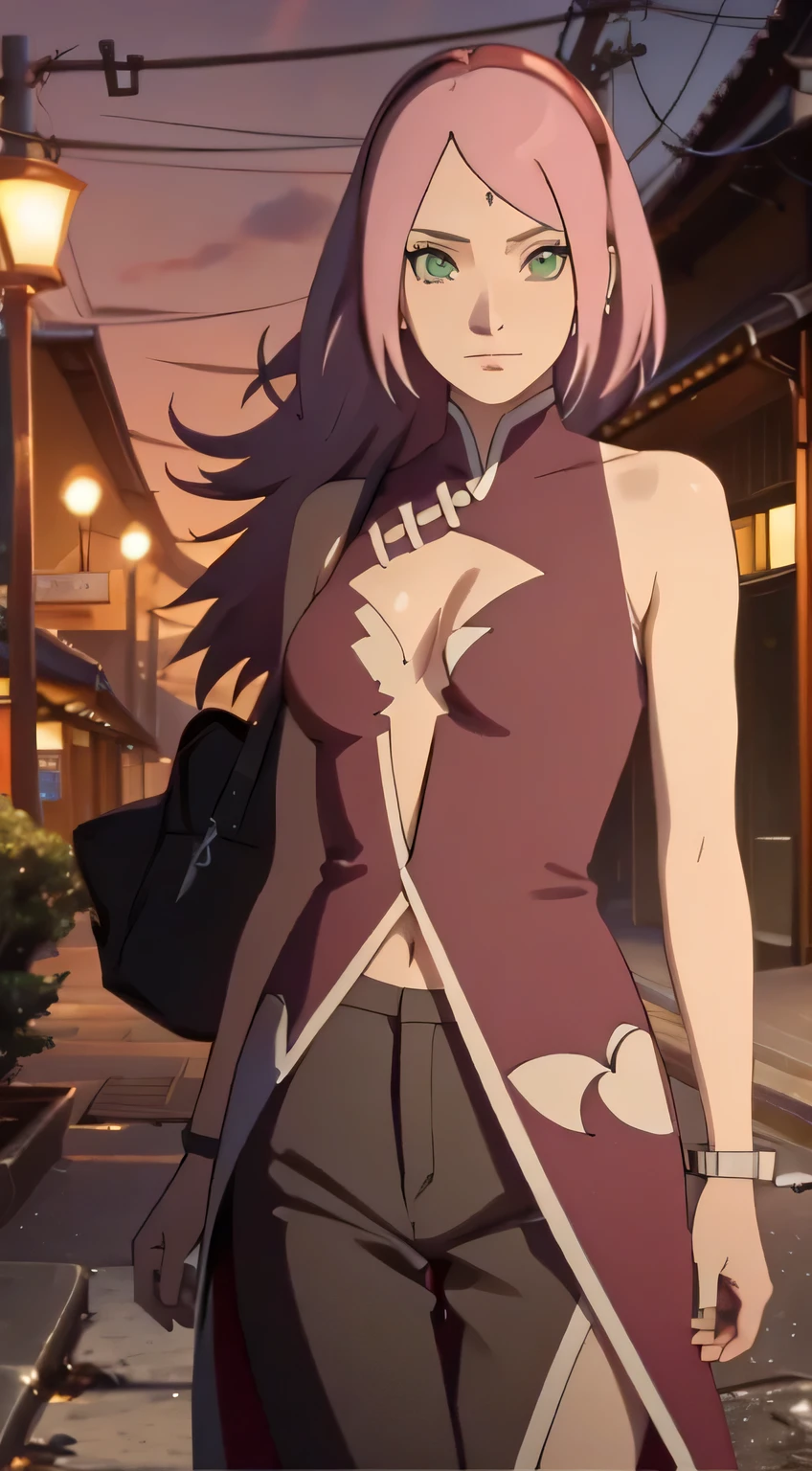 tmasterpiece, Johnny Depp walks through the city at night among fireflies,street japan,SakuraNS, (high detal:1 1), Rough face, Natural skin, high qulity, NSFW, Naruto Sakura,A pink-haired,short detailed hair,Green eyes,(Large breasts:1.2),(比基尼:1.2),(ssmile:1.2),Be red in the face,(cleavage:1.4),body curve,Pink clotheeautidful eyes, (Detailed face and eyes), (the face: 1 2), noises,Extra, real photograph, .........PSD, Lamp film photography, sharp fokus, contrasty lighting, Delicate skin, High resolution 8K, insanely details, realisticlying, professional photoshooting, 8K UHD, SLR camera, softlighting, high high quality, filmgrain, Fujifilm XT3
