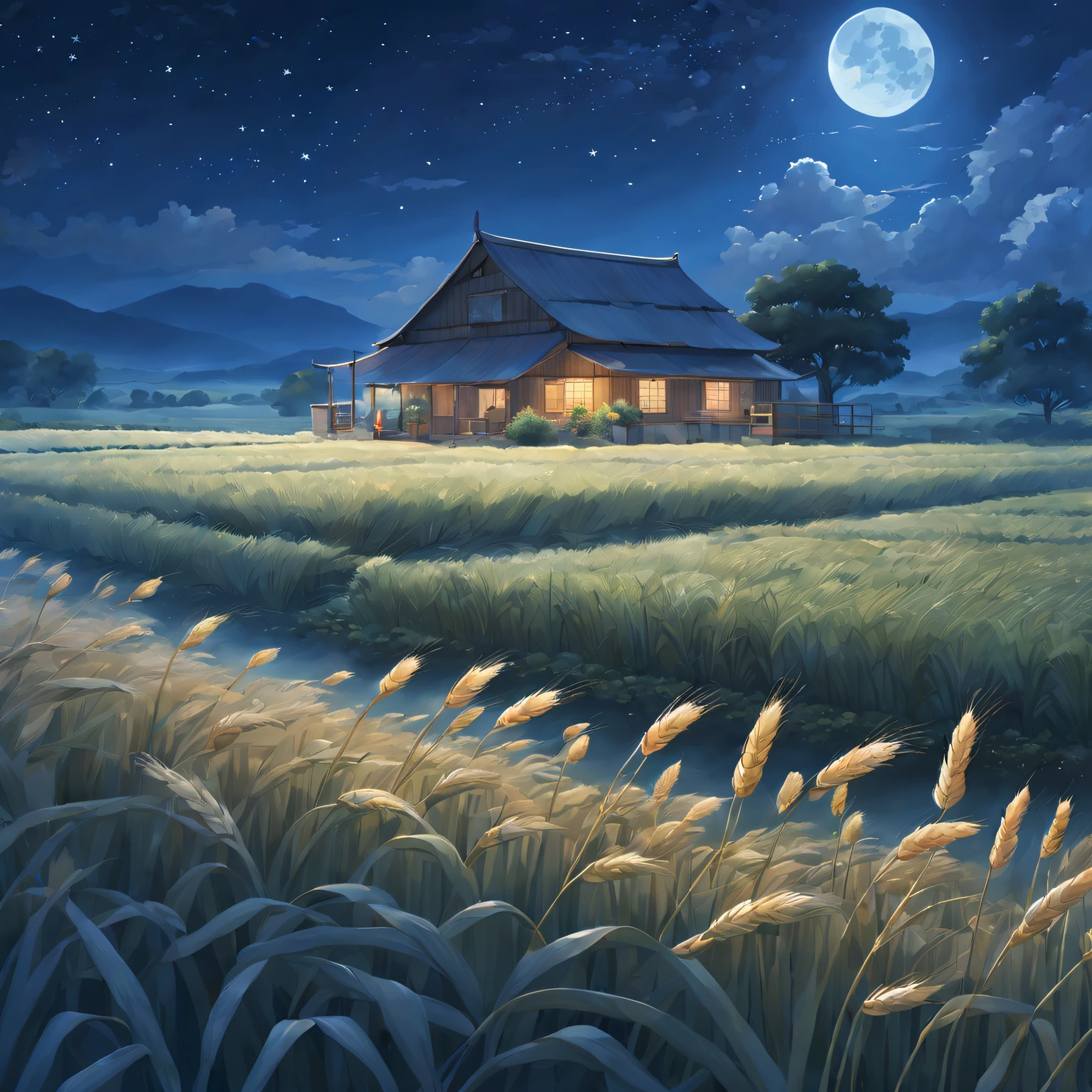 Anime girl looking at house in daisy field, Shinkai sincerely art style, ( ( Shinkai sincerely ) ), studio glibly Shinkai sincerely, Beuatiful anime, Shinkai sincerely!, Shinkai sincerely style, Shinkai sincerely and artgerm, Anime countryside landscape, Shinkai sincerely!!, style of Shinkai sincerely