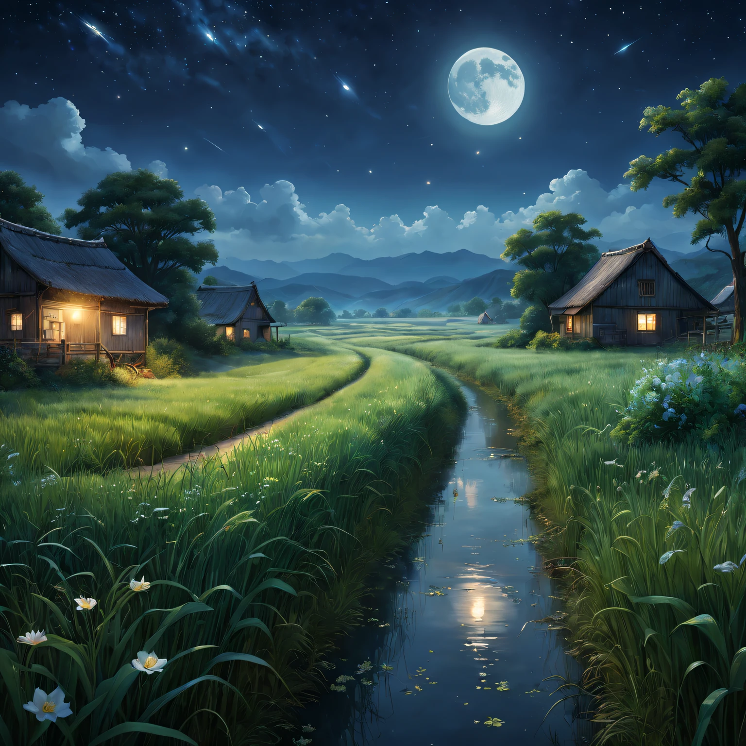 Anime girl looking at house in daisy field, Shinkai sincerely art style, ( ( Shinkai sincerely ) ), studio glibly Shinkai sincerely, Beuatiful anime, Shinkai sincerely!, Shinkai sincerely style, Shinkai sincerely and artgerm, Anime countryside landscape, Shinkai sincerely!!, style of Shinkai sincerely