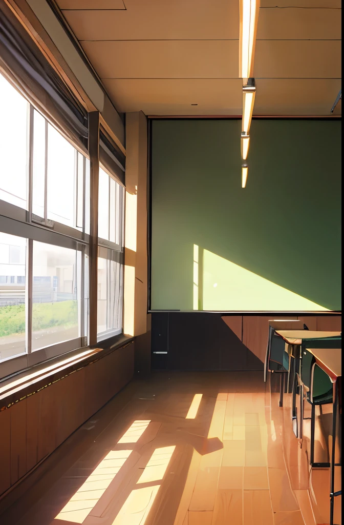 Rear view、running,Classroom,masterpiece,Top image quality,hight resolution,Mabayashi Kitagawa,,Beautiful fece,blonde hair,long hair down to the back,summer sailor uniform,red tie、girl with、black eyes、