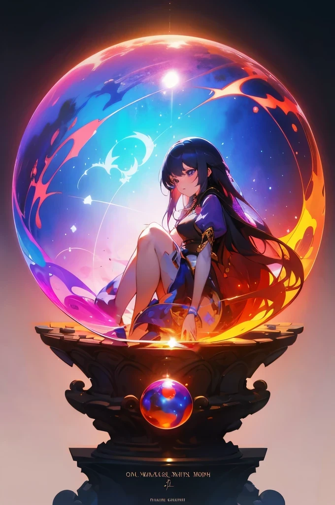 Girl trapped in a crystal ball,Fantasy Art Style,artwork in the style of guweiz, guweiz on pixiv artstation, guweiz, guweiz on artstation pixiv, ross tran 8 k, fanart best artstation, loish and wlop, Trending on ArtStation pixiv, 8k high quality detailed art