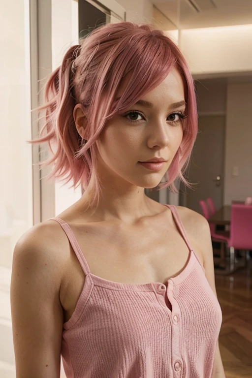 Beautiful Pink Hair Girl
