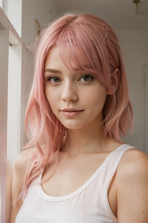 Beautiful Pink Hair Girl