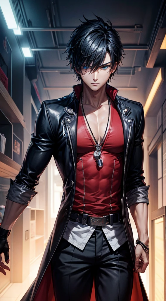 Anime male protagonist. Mysterious and enigmatic, . Unique and original, . Unconventional and non-conforming, . Ambitious and visionary, . Sophisticated and sophisticated;, . Impressive and impressive, . Calm and calm, . Serious and modest, . Silent and reserved) Hyper Detail, High resolution, Super Detail, Best Quality, amazing, of the highest quality, the Extremely Detailed CG Unity 8K Wallpapers, Cinematic lighting, Cyberpunk, dark boy,