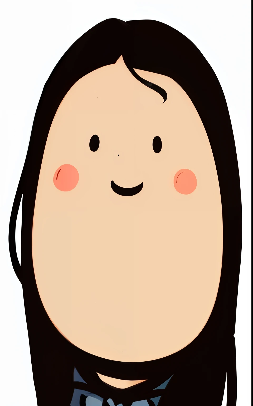 A girl with long black hair and a bow tie, woman with long black hair, Jade Animation, Thou beans-chan, Thou beans, girl with black hair, She has black hair, character portrait of me, samadai, Has long black hair, Black straight hair, Woman with dark hair, Pale round face, Junko Eshima