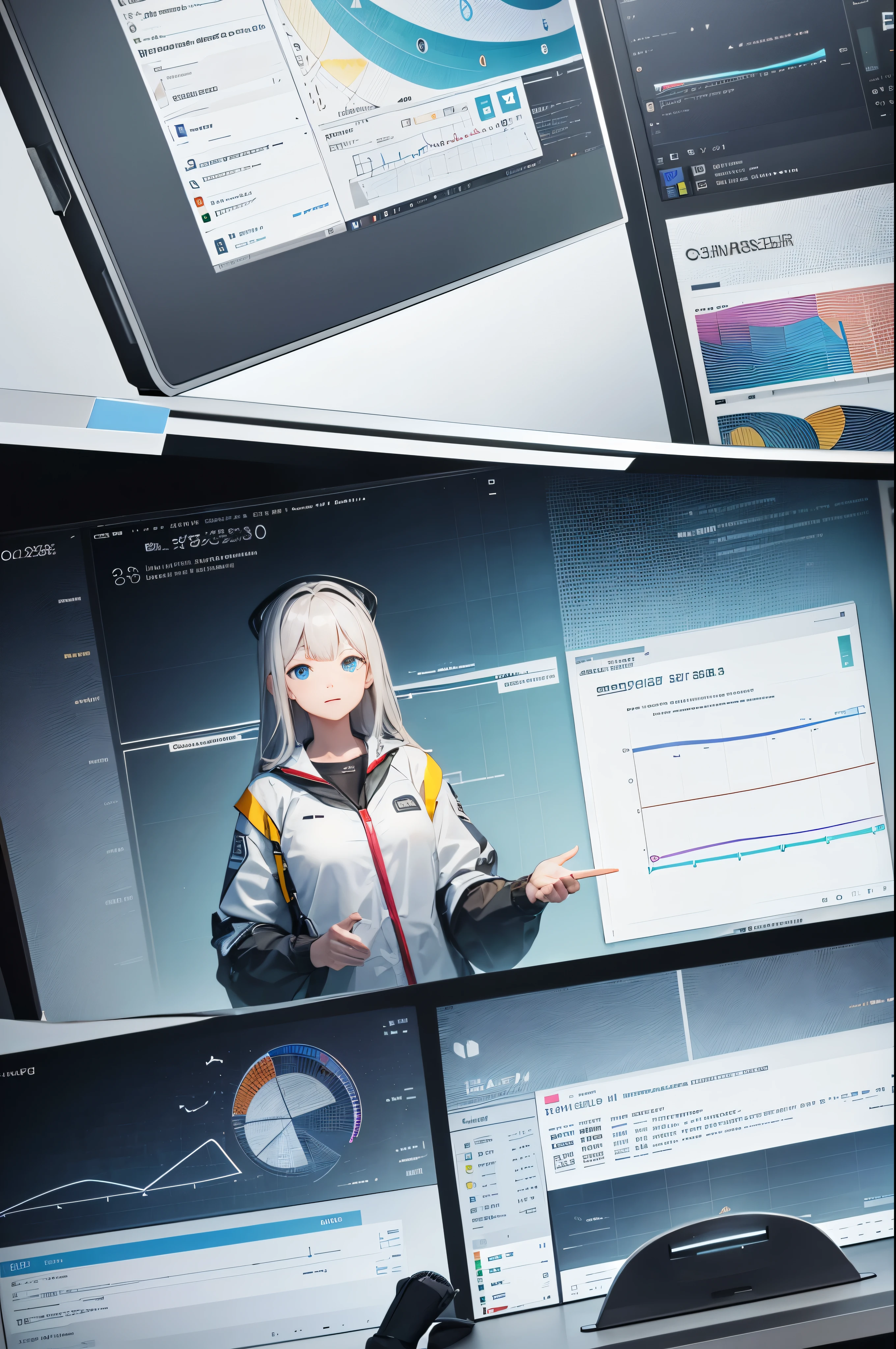 Engaging 3D visualization featuring stunning graphs、glinting