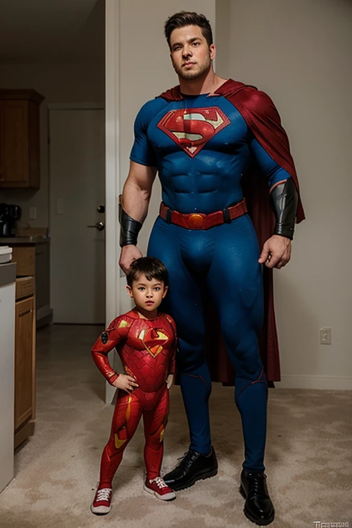 man, superhero, full body, perfect face and body, bbw, and littles boys