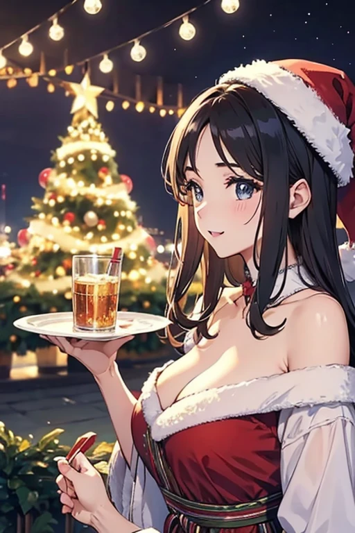 Christmas、Beautiful Mature Woman、party