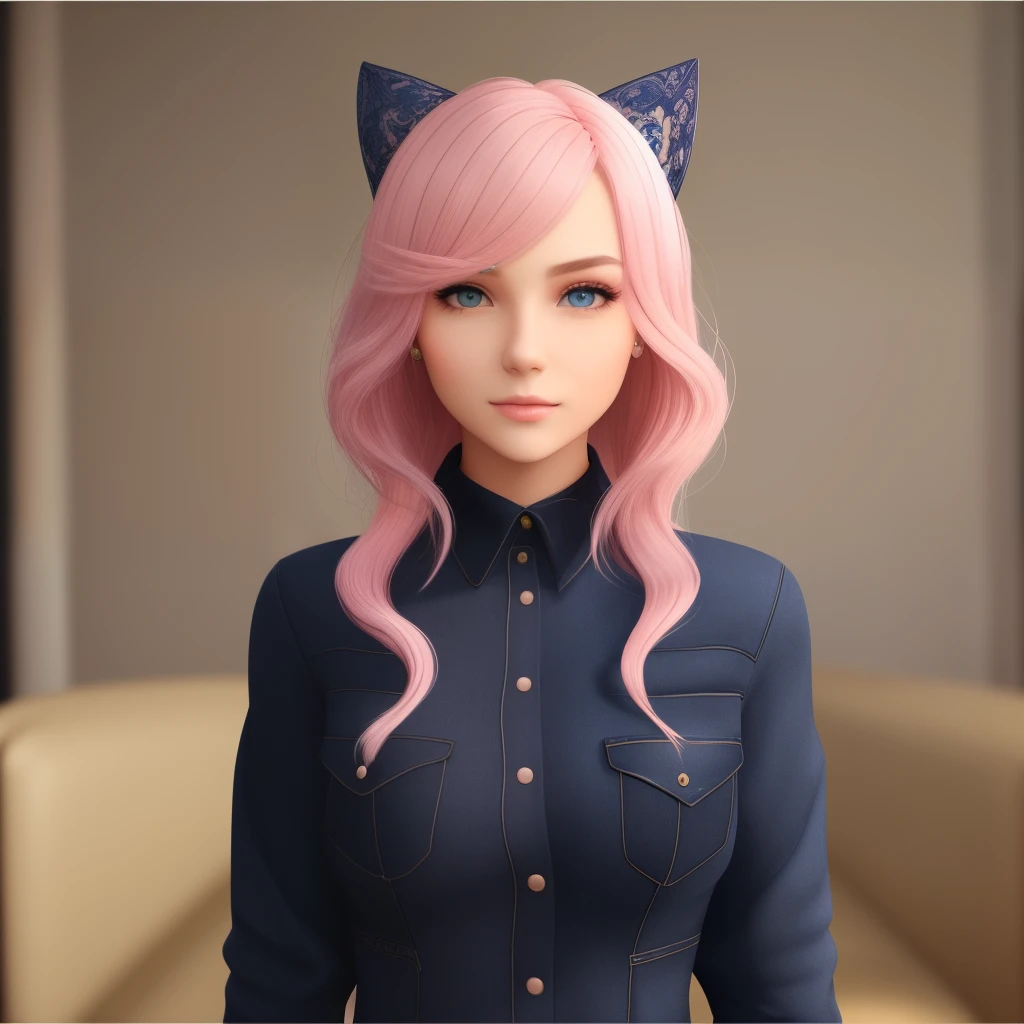 realistic russian girl with pink hair like a insta model --auto --s2