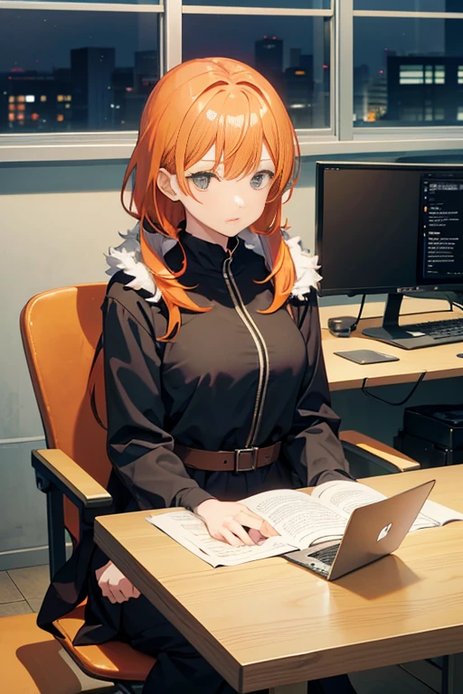Image of woman sitting at table with laptop, in the anime film, screenshot from the anime film, From a mysterious academic community, Today’s recommended anime is still, Orange-haired anime boy, Ginkgo showcases new steamed fish, Still from anime, Anime Stills Anime Style, black clover screenshot
