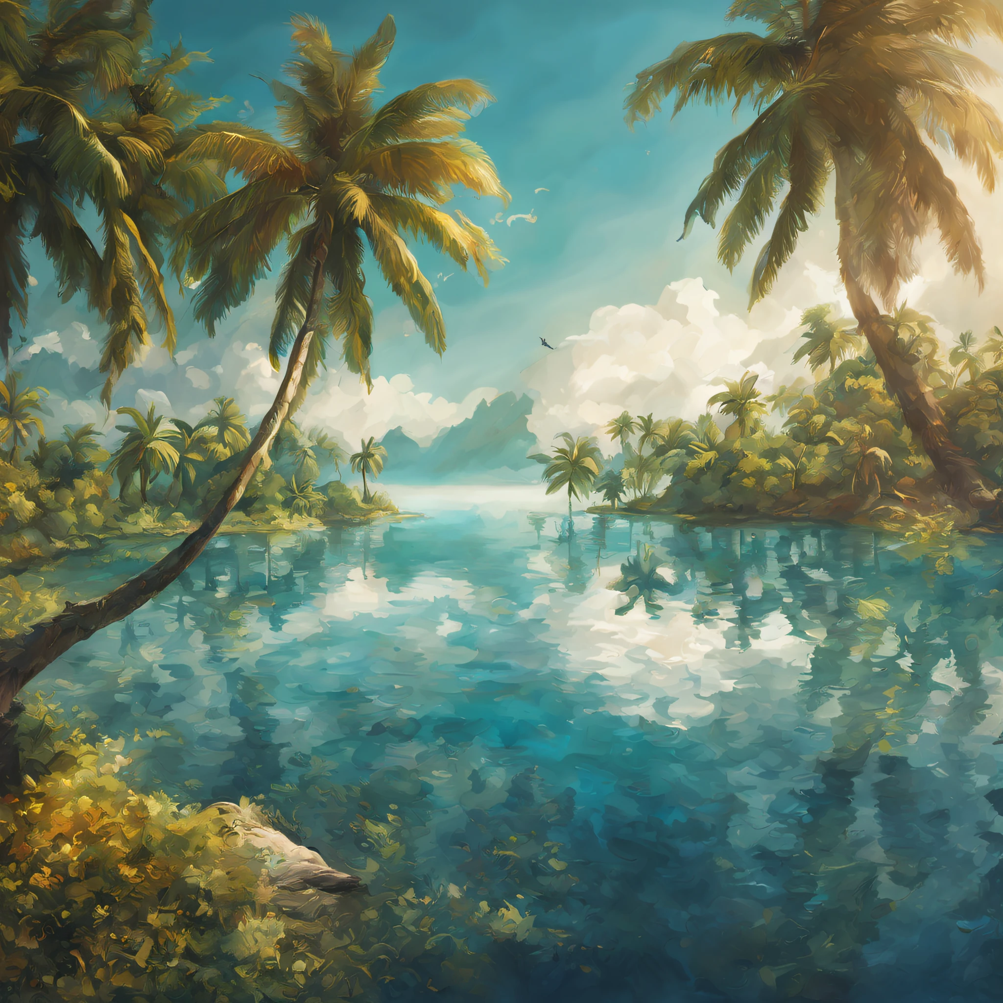 (((view of the lagoon of Kurumba Island))), dramatic fantasy, mixed media illustration style, shimmering trick effect, detailed background, based on Aivazovsky's works, artistic expression, passionate atmosphere, detailed eyes, high-octane rendering, ultrarealism, detailed face, 3D, complex details, mysterious, fashionable, very realistic bright colors. high quality, high quality parts. perfect composition, 8k, natural lighting, hyperrealism, masterpiece of art, soft natural volumetric ideal light