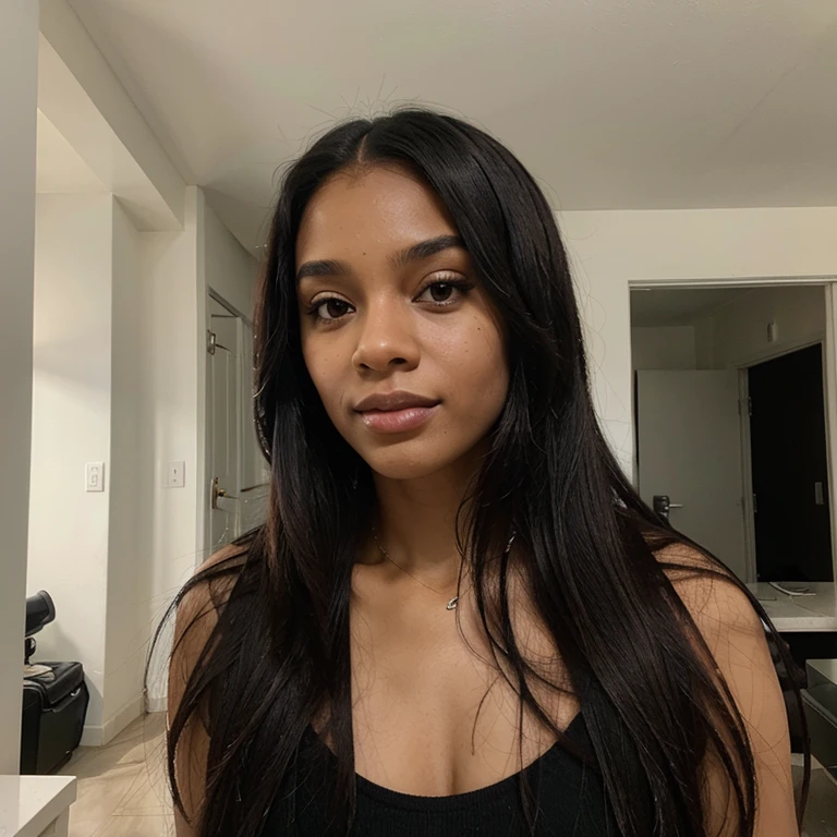 black girl with straight hair that is so sexy that everyone would want to date her