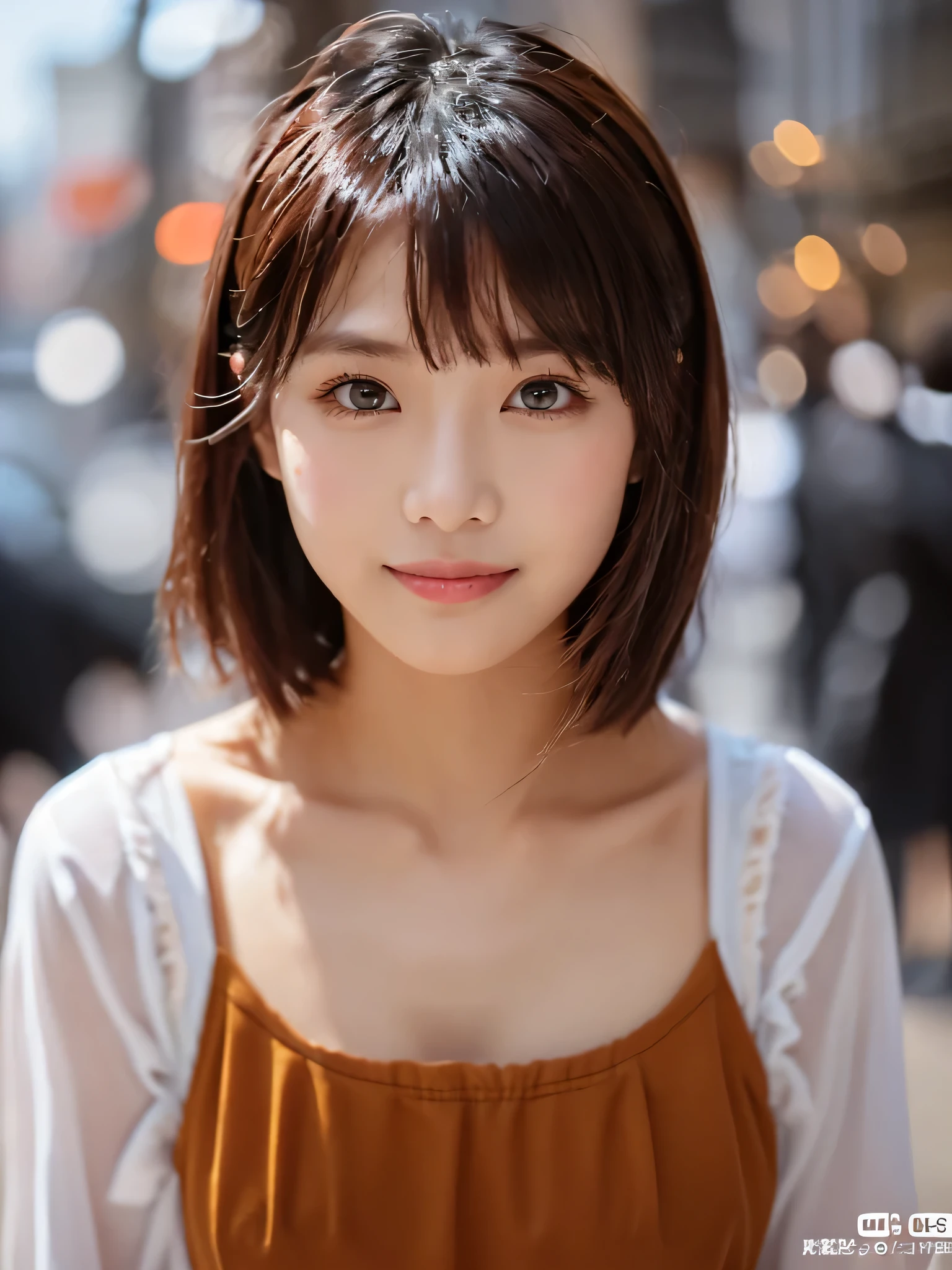 short-hair、Full body like、Natural Photography。A smile