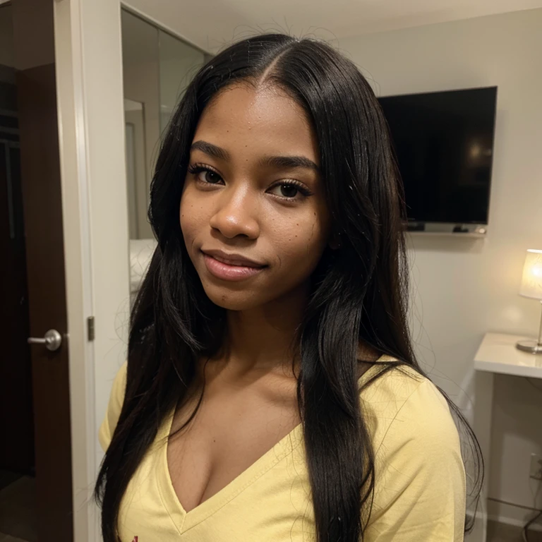 black girl with straight hair who looks like belle delphine