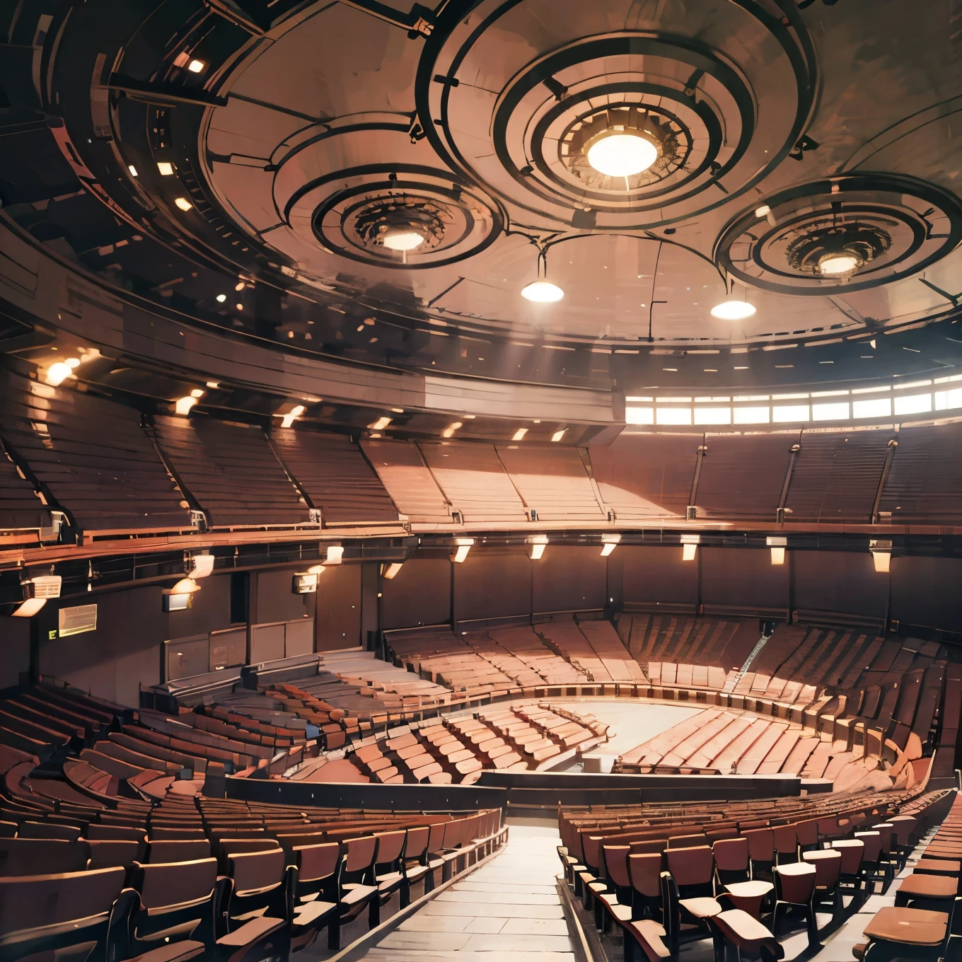 Beautiful, bright, detailed auditorium of an American university. Photorealism. Hyperrealism. --auto --s2