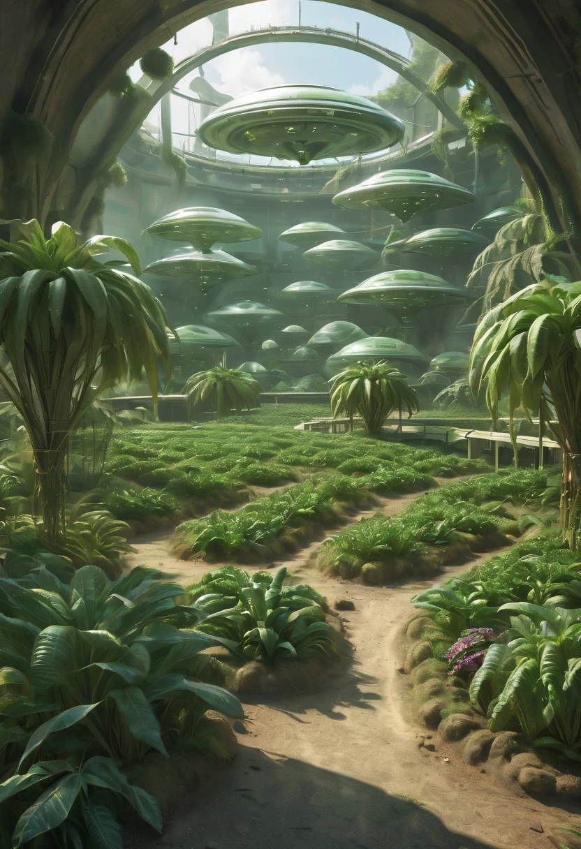 Alien farm life,alien farmer,exotic crops,spacious farm
